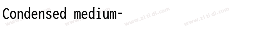 Condensed medium字体转换